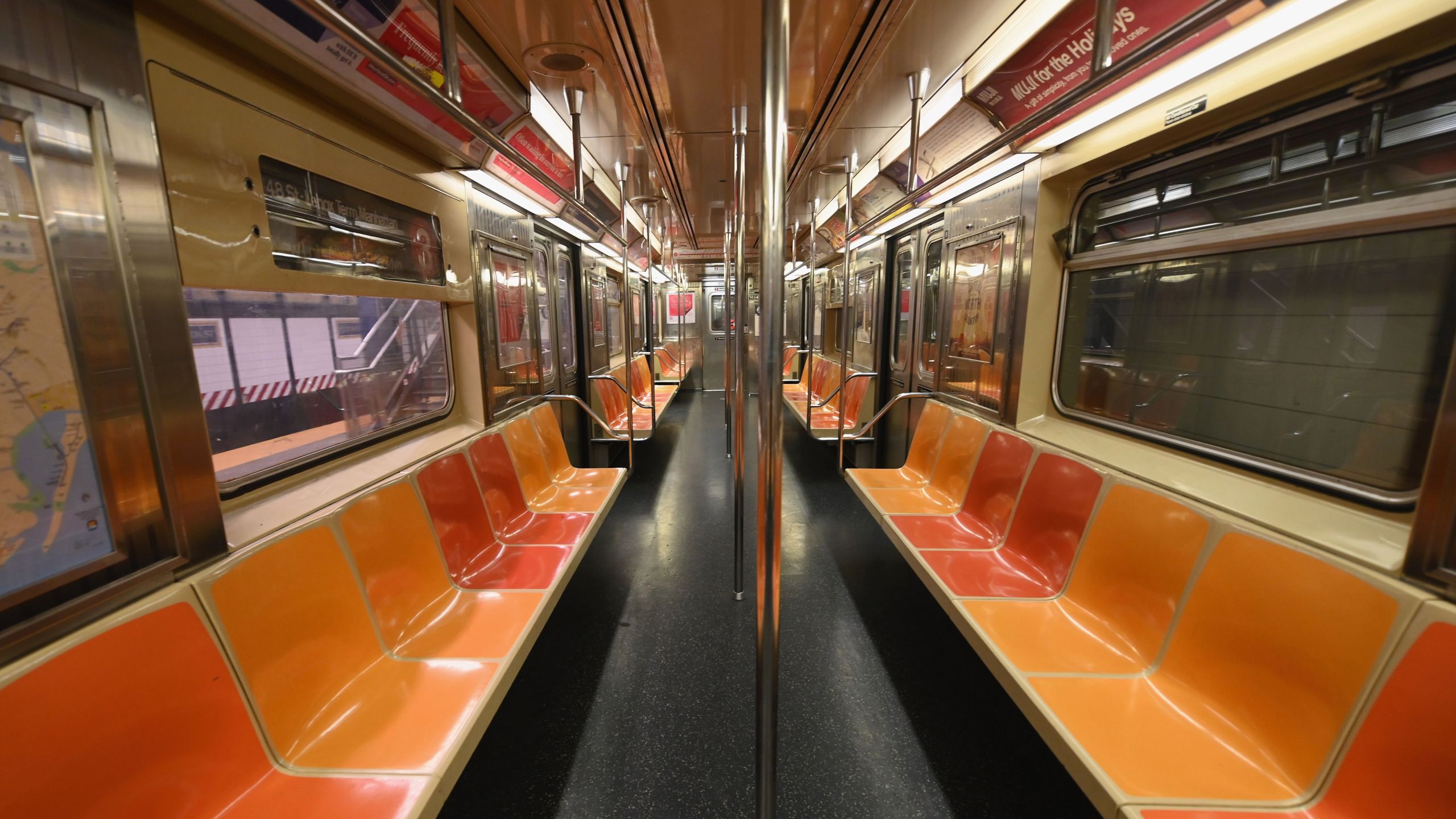 Empty Subway Car During COVID-19 Pandemic