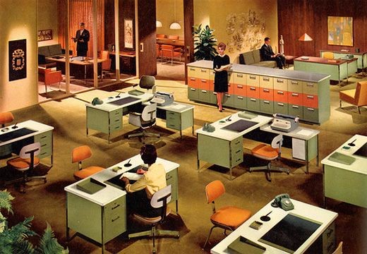 Pre-Pandemic Office Culture in the 1950's
